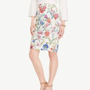 Ann Taylor Jungle Floral Pencil Skirt